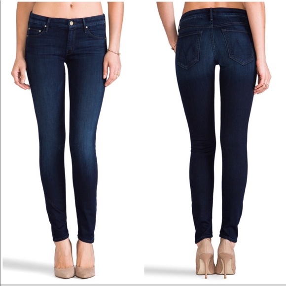 MOTHER Denim - Mother the Looker Missinh Hour Dark Skinny Jeans